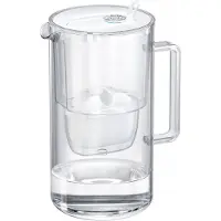 AQUAPHOR Glas 2,5l Filterkanne mit Maxfor+ MG Kartusche, weiß