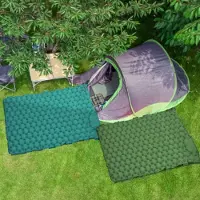 Markenlos Selbstaufblasende Luftmatratze für 2 Personen - Faltbar und ultraleicht - Mit Fußpumpe - Für Outdoor-Camping und Strandzelt