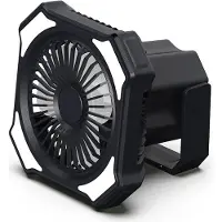 Kkmoon Multifunktionaler Camping-Ventilator mit LED-Licht, USB-batteriebetriebener Ventilator, Decken-Zeltlicht, tragbare Powerbank mit 3 einstellbaren Windgeschwindigkeiten und Helligkeits-Fernbedienungen