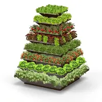 AvantGarden Hochbeet "HighBeet Tower" 8 Ebenen aus Cortenstahl