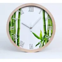 Tulup Holzuhr 30fi cm wanduhr - weiße Spitzen - Bambus
