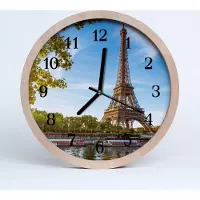 Tulup Holzuhr 20fi cm wanduhr - Der Eiffelturm in Paris