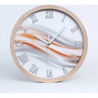 Tulup Holzuhr 25fi cm wanduhr - weiße Spitzen - abstrakcjaale