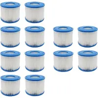 Trade-Shop 12x Ersatzfilter / Filterkartusche / Lamellenfilter kompatibel mit Bestway Lay-Z-Spa Whirlpools / Größe 6, 10,6 x 8,0cm