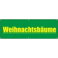 INDIGOS UG Werbeplane / Gerüstplane - p031 - Weihnachtsbäume - - NEU - 200 cm x 67 cm - für Baustelle, Garten, Zaun oder Veranstaltung