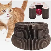 Markenlos Interaktiver für Katzen, Verspieltes Kratzbrett aus Karton – Kratzspielzeug in Form Einer | für Kätzchen Innen Außen Haus Wohnung Garage Garten Balkon Wohnzimmer Schlafzimmer