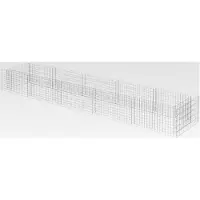 Markenlos Stabil und langlebig: Verzinktes Stahl-Gabionen-Hochbeet 450x90x50 cm - Silber
