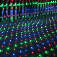 ROSNEK 3x2M 320LEDs Lichternetz 8 Lichtmodi Lichterkette Weihnachten Lichtervorhang Party Garten Deko, Bunt