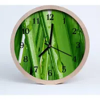 Tulup Holzuhr 20fi cm wanduhr - Tau auf dem Gras