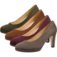 Gabor 91-270 Schuhe Damen Microvelour Plateau Pumps Weite F, Schuhgröße:37.5, Farbe:Grau