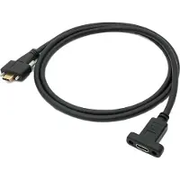 System-S USB 3.1 Gen 2 Kabel 2 m Typ C Stecker zu Buchse Schraube in Schwarz