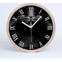 Tulup Holzuhr 25fi cm wanduhr - weiße Spitzen - Frau in Schwarz