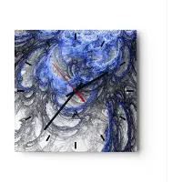 ARTTOR Wanduhr - Quadrat - Glasuhr - Abstraktion modern - 40x40cm - Schleichendes Uhrwerk - Lautlos - zum Aufhängen bereit - Dekoration Modern - Wanddekoration aus Glas - C3AC40x40-3726