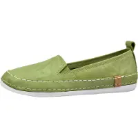 Andrea conti Damen Slipper Leder bequem sportlicher Look Stretcheinsatz 0024819, Größe:40 EU, Farbe:Grün