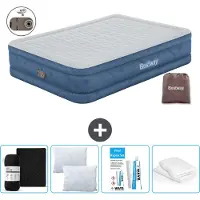 Bestway Luftmatratze - 2-Personen - 152 x 203 x 46 cm - Grau - Inklusive Zubehör