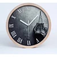 Tulup Holzuhr 20fi cm wanduhr - weiße Spitzen - Boxhandschuhe