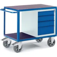 ROLLCART Schwerlast- Werkstattwagen mit 4 Schubladen 1000kg Tragkraft