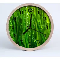 Tulup Holzuhr 30fi cm wanduhr - Gras Natur