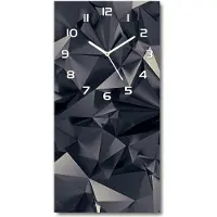 Tulup Wanduhr aus Glas – 30x60 cm - Glasbild - Glasuhr - Gehärtetes Glas -Abstrakter Hintergrund