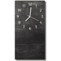 Tulup Glasuhr Wanduhr Küchenuhr Echt-Glas 30x60 Graphit Grau