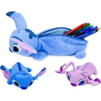 Disney Lilo&Stitch Plüsch Etui Federmäppchen Schlampermäppchen Make-up Tasche 25 cm - Schminktasche Design Angel