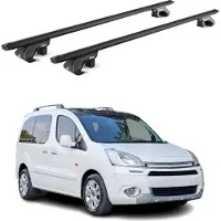 Aurilis Dachträger Grundtäger für Citroen Berlingo 2008-2018 90kg Alu Schwarz 2 tlg ABE