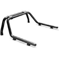 Omtec Überrollbügel Rollbar für Nissan Navara 1997-2004 Gefärbten Stahl Ø76 Schwarz