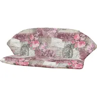 Kettler Auflage für Royal Garden MWH Bank Elegance 0798 rosa-grau Blumen Landhaus KETTtex