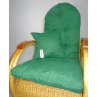 Rattani Auflage/Polster für Schaukelstuhl, Liegestuhl, Ersatzpolster Gr. 130 x 50 x 12 cm + Zierkissen Stoff Nuevo Loneta - EU