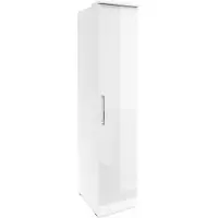 Masseno Drehtürenschrank OTTIMA 45 cm Kleiderschrank Schlafzimmer Schrank 1-türig Weiß