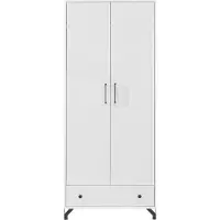 Masseno Drehtürenschrank LANZA 80/190/50cm 2-türig Weiß