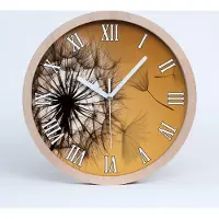 Tulup Holzuhr 30fi cm wanduhr - weiße Spitzen - Löwenzahn