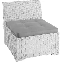 Sunnypillow Gartenkissen Sitzkissen für Rattanmöbel UV - beständig 70x70x10 cm Grau