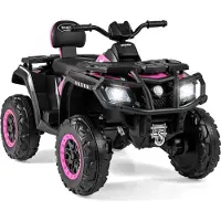 Goplus Elektrisches Kinderfahrzeug, 24V Rutschfahrzeug mit 4 Rädern, 4 Motoren, Bremse, Licht & Musik, 2 Sitzer Elektroauto, für Kinder von 3-8 Jahren