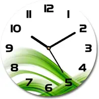 Tulup Wanduhr aus Glas 30fi Glasbild Glasuhr Gehärtetes Glas - schwarze-zeiger - Wave abstraction
