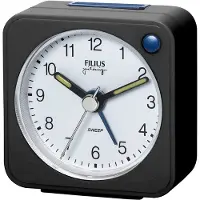 FILIUS zeitdesign 0524-17 Wecker ohne Ticken Kleinformat 5,5 x 5,5 cm Schwarz