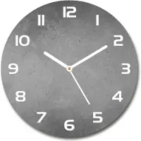 Tulup Wanduhr aus Glas 30fi Glasbild Glasuhr Gehärtetes Glas - weisse-zeiger - Concrete background