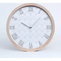 Tulup Holzuhr 25fi cm wanduhr - weiße Spitzen - Abstraktion Hintergrund