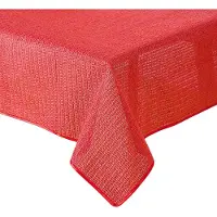 Markenlos Tischdecke für Gartentisch - Rutschfest und wetterbeständig - 160 cm - Rot - Weiches Schaumstoffmaterial