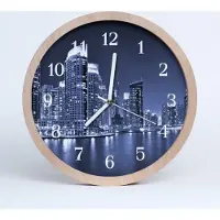 Tulup Holzuhr 30fi cm wanduhr - Stadtgebäude