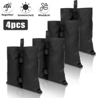 Yakimz 4X Pavillon Sandsäcke Standfuß Gewichte Set Waterproof schwarz – mit Sand, Splitt, Kies etc. befüllbar Füllvolumen pro Stück ca. 11.5 kg robust Outdoor-Sandsack