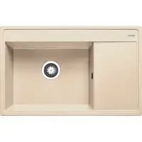 Pyramis Spüle CAMEA (79x50) 1B 1D LH in BEIGE / Granitspüle / Steinspüle / Ausschnitt 770 x 480 mm