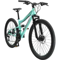 Bikestar Fully Mountainbike 26 Zoll | 15 Zoll Rahmen, 21 Gang Shimano Schaltung, Scheibenbremse | Mint