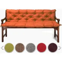 Sunnypillow Bankauflage Stuhlkissen Bankkissen 170 x 40 x 40 cm Sitzkissen und Rückenkissen für Hollywoodschaukel Polsterauflage Auflage - Orange
