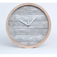 Tulup Holzuhr 25fi cm wanduhr - weiße Spitzen - Holzuntergrund
