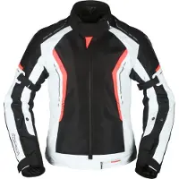 Modeka Khao Air Damen Motorrad Textiljacke, schwarz/hellgrau, 38