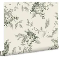 Laura Ashley Vliestapete "Portland Fern" geblümt glatt 10mx52cm (ca. 5m2)
