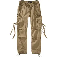 Brandit bequeme Damen Jeans Reißverschluss Taschen mit Baumwolle Beige