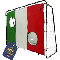 Best Sporting Fußballtor-Set 213 x 152 x 76 cm in Schwarz mit Torwand "Italien"