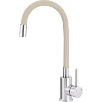 Deante Küchenspültischarmatur mit flexiblem Auslauf, beige Luno